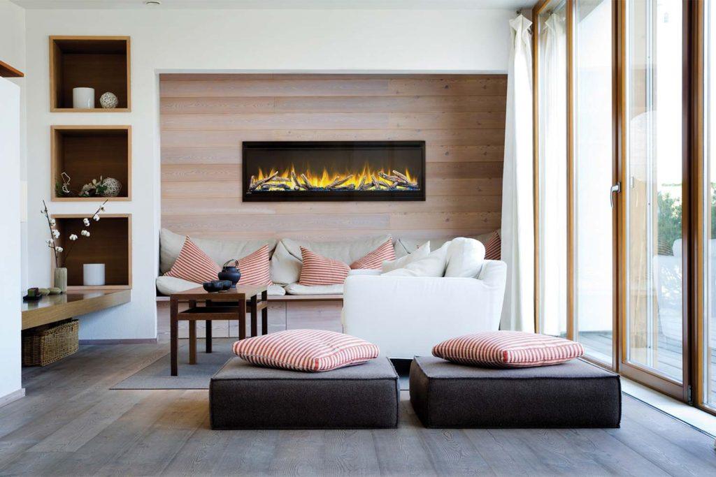 Napoleon Alluravision Fireplace in cozy living room