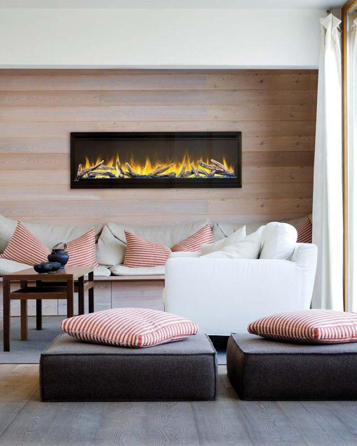 Napoleon Alluravision Fireplace in cozy living room